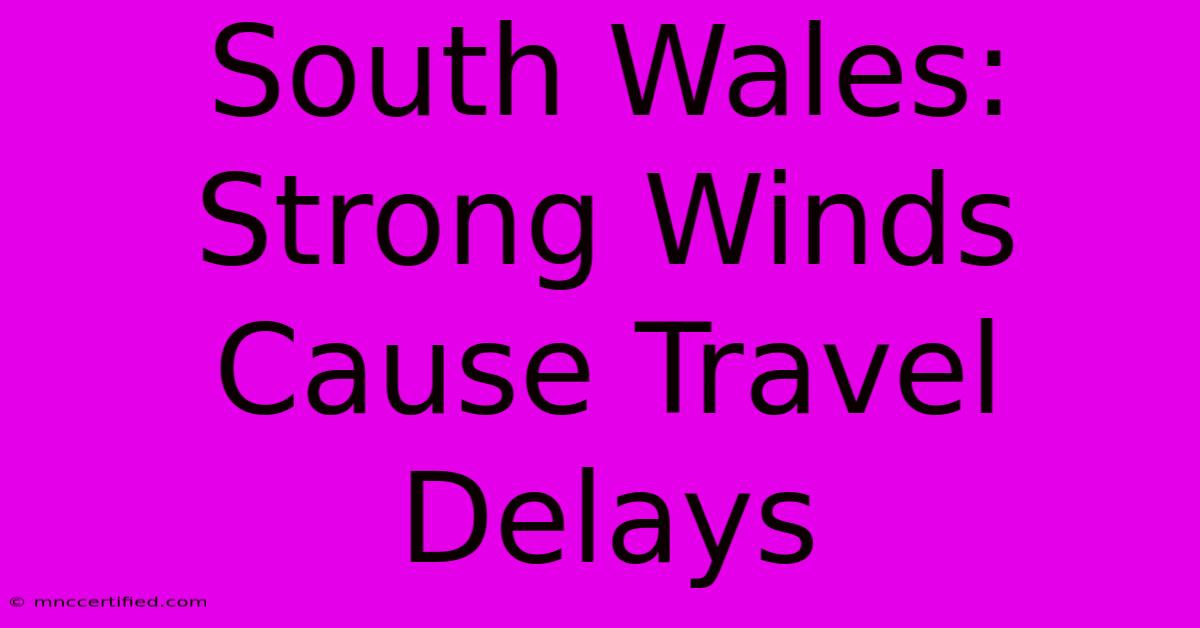 South Wales: Strong Winds Cause Travel Delays