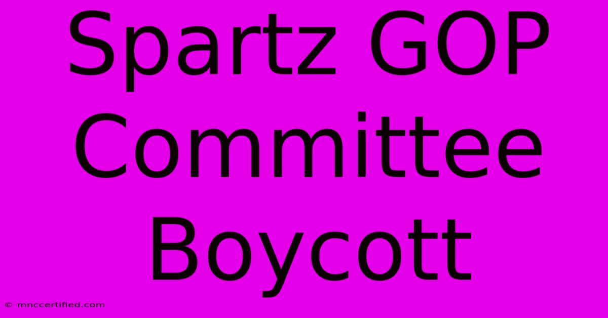 Spartz GOP Committee Boycott