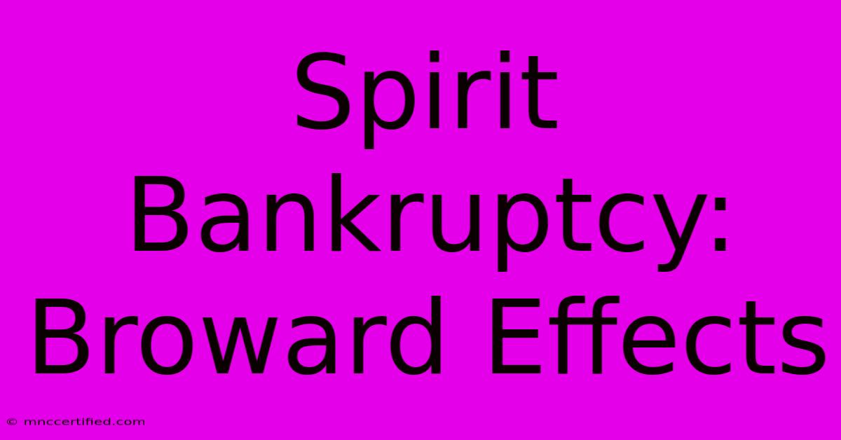 Spirit Bankruptcy: Broward Effects