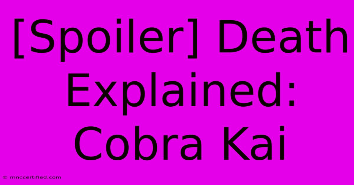 [Spoiler] Death Explained: Cobra Kai