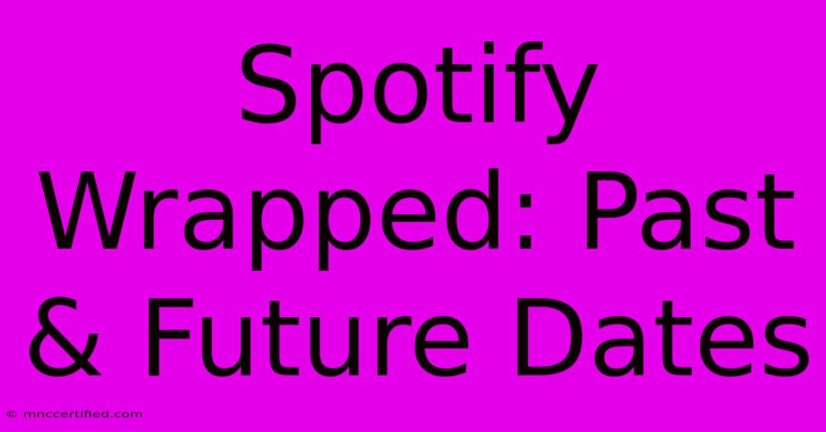 Spotify Wrapped: Past & Future Dates