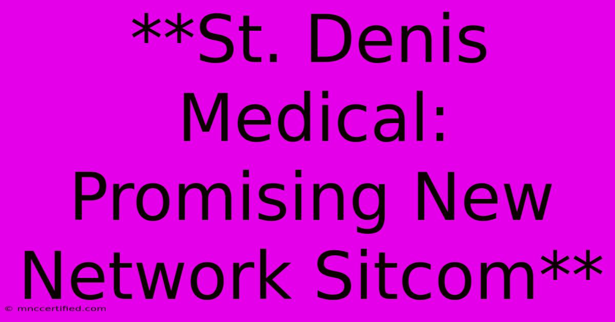 **St. Denis Medical: Promising New Network Sitcom**