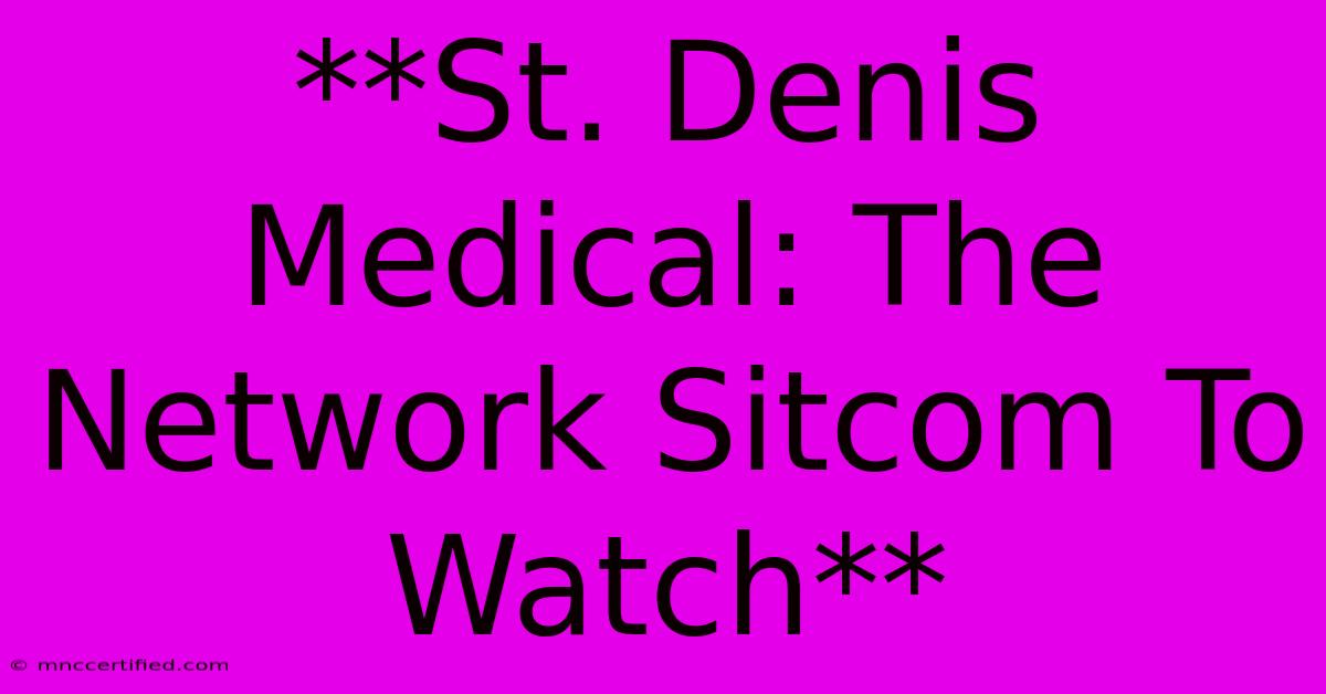 **St. Denis Medical: The Network Sitcom To Watch** 