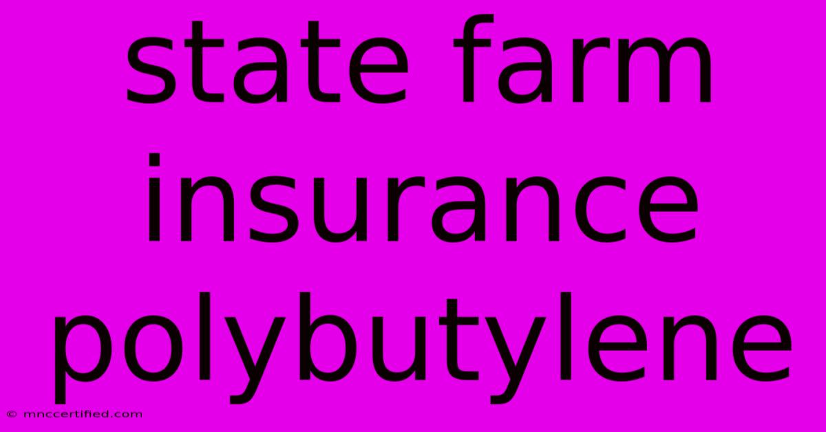 State Farm Insurance Polybutylene