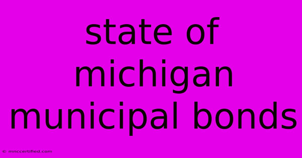 State Of Michigan Municipal Bonds