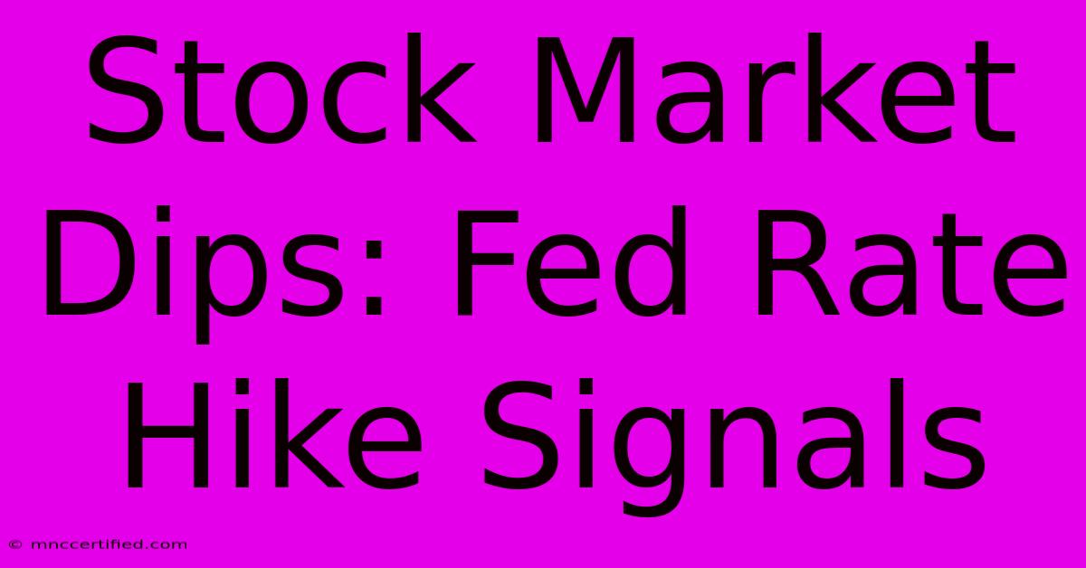 Stock Market Dips: Fed Rate Hike Signals