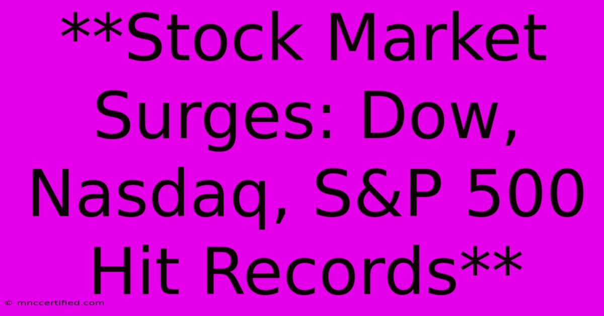 **Stock Market Surges: Dow, Nasdaq, S&P 500 Hit Records**