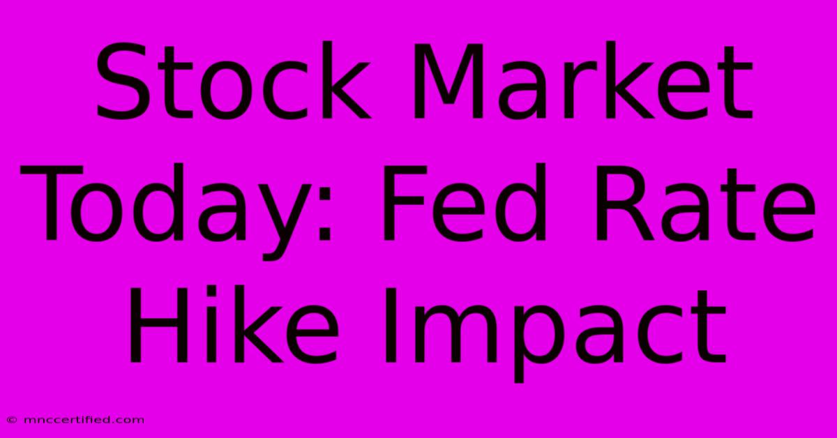 Stock Market Today: Fed Rate Hike Impact