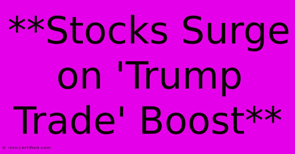 **Stocks Surge On 'Trump Trade' Boost**