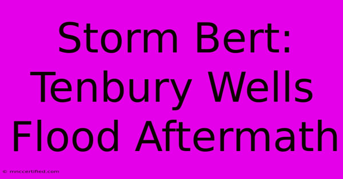 Storm Bert: Tenbury Wells Flood Aftermath