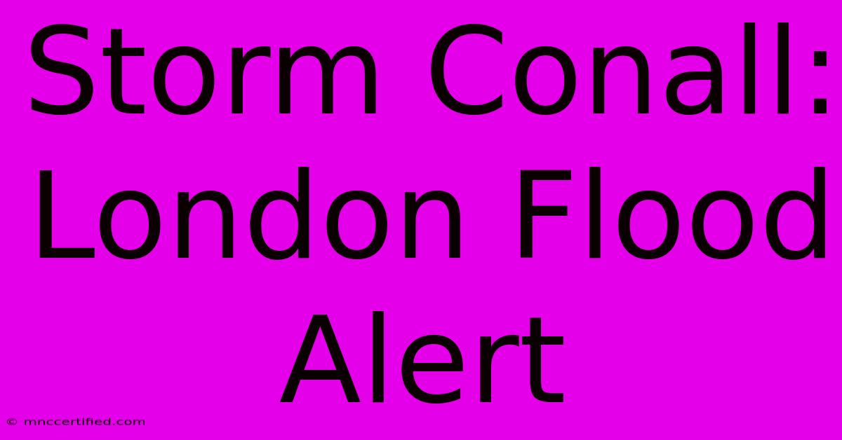 Storm Conall: London Flood Alert