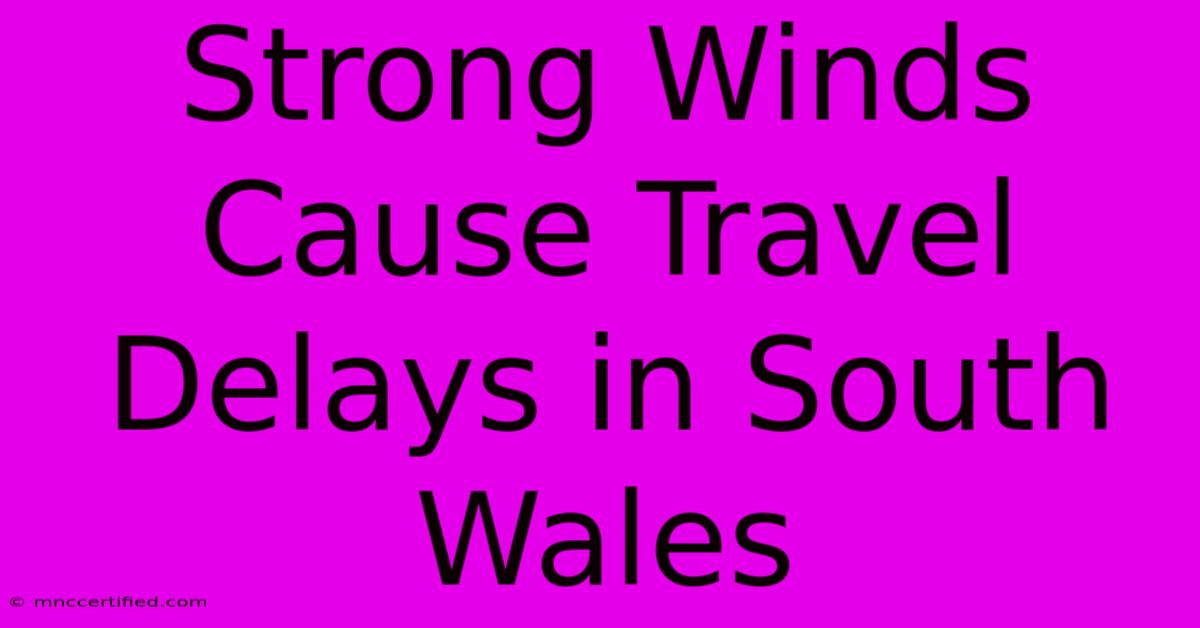 Strong Winds Cause Travel Delays In South Wales