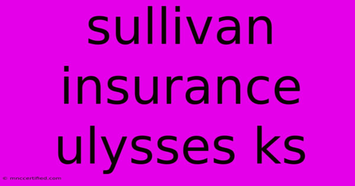 Sullivan Insurance Ulysses Ks