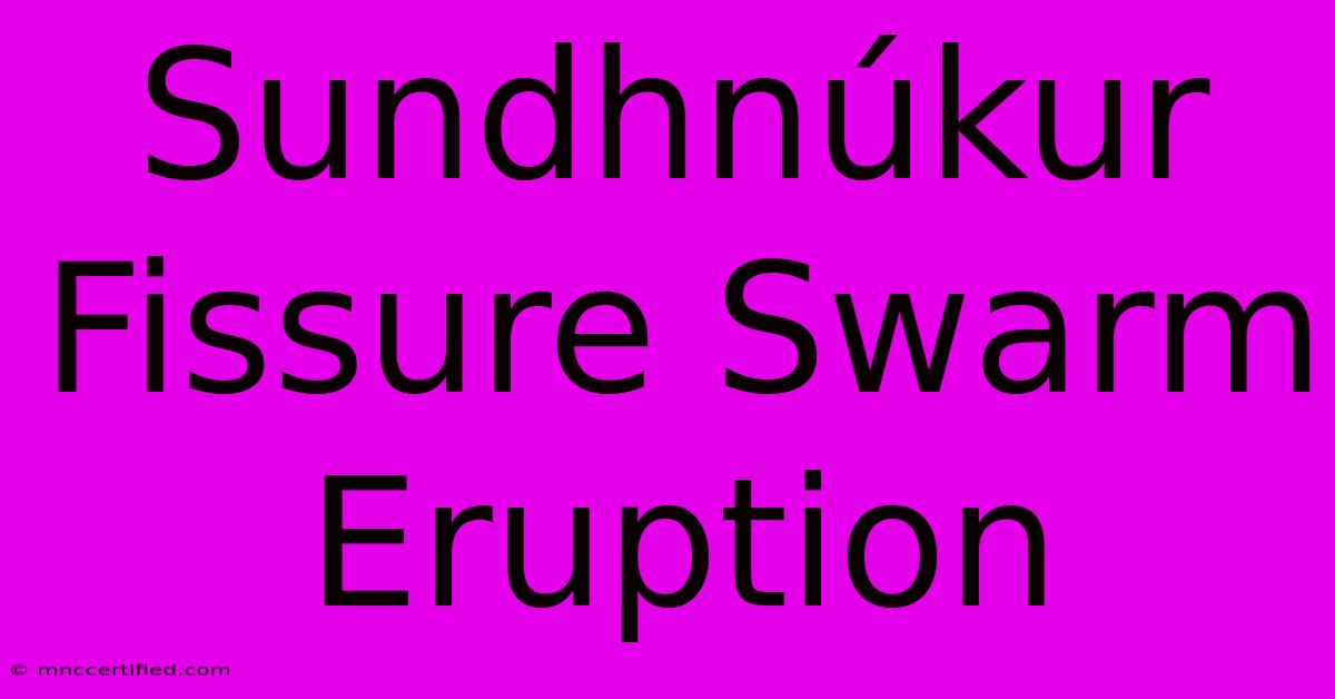 Sundhnúkur Fissure Swarm Eruption