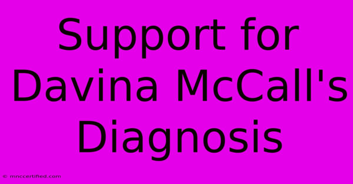 Support For Davina McCall's Diagnosis