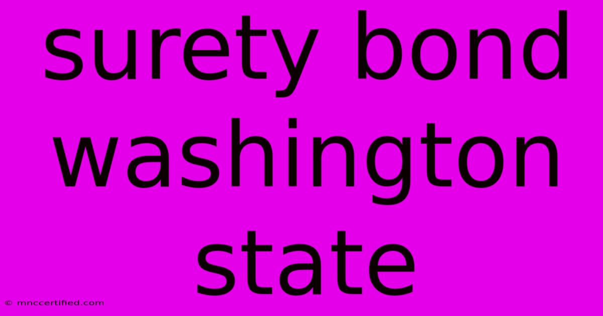 Surety Bond Washington State