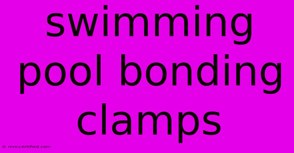 Swimming Pool Bonding Clamps