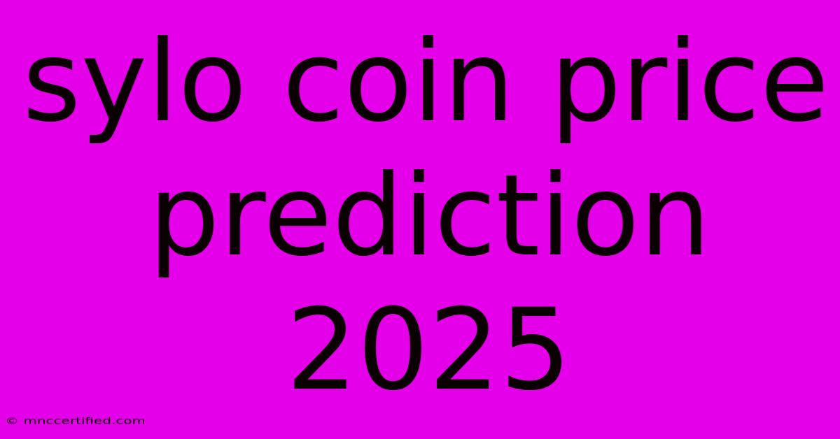 Sylo Coin Price Prediction 2025