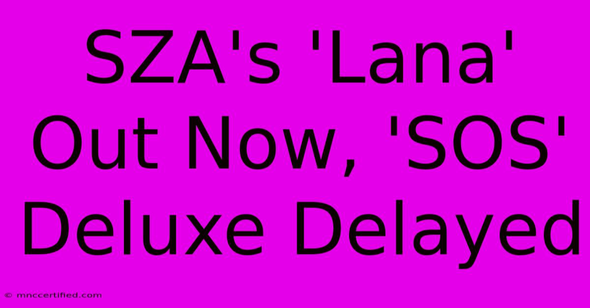 SZA's 'Lana' Out Now, 'SOS' Deluxe Delayed