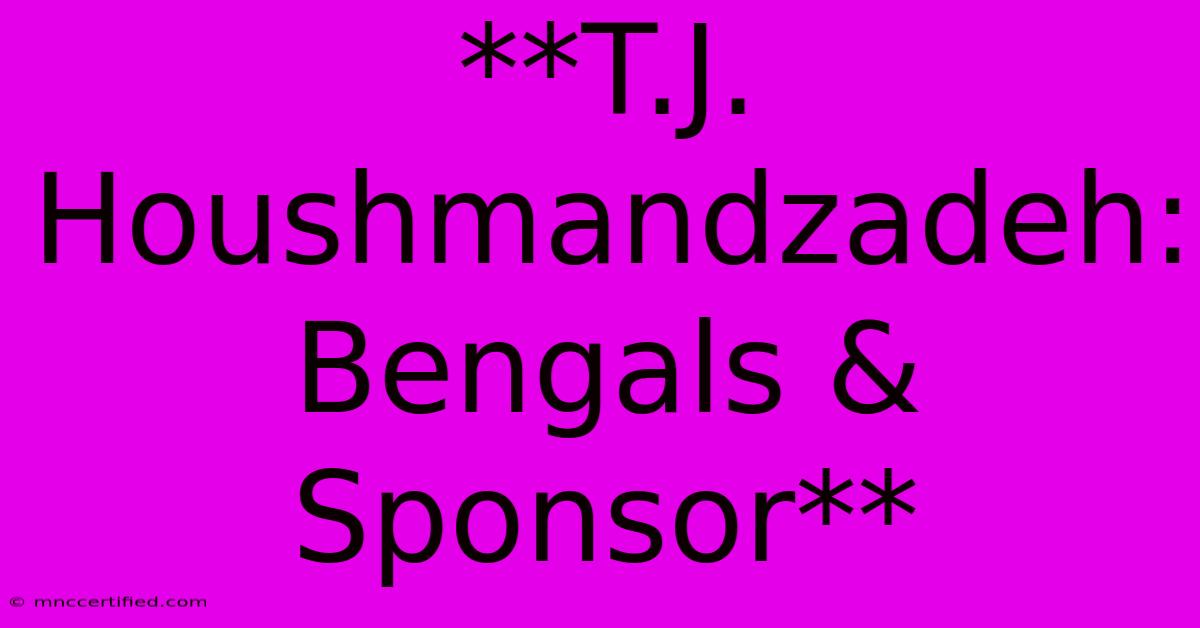 **T.J. Houshmandzadeh: Bengals & Sponsor** 