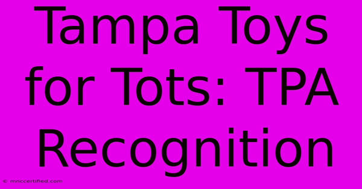 Tampa Toys For Tots: TPA Recognition