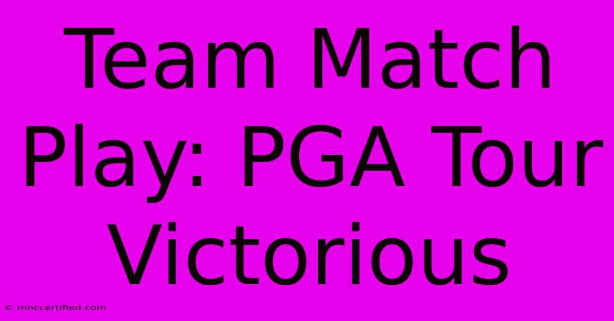 Team Match Play: PGA Tour Victorious