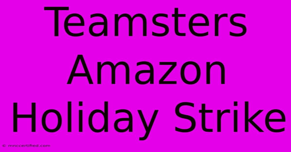 Teamsters Amazon Holiday Strike