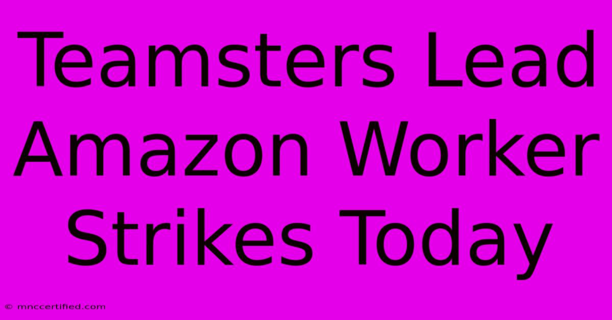 Teamsters Lead Amazon Worker Strikes Today