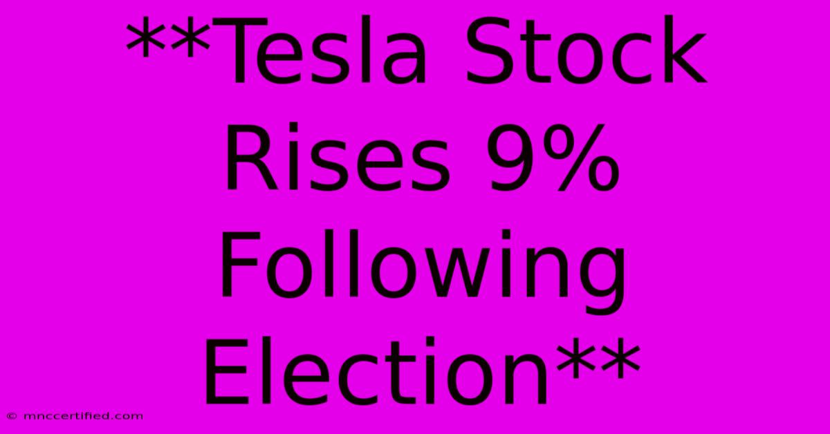 **Tesla Stock Rises 9% Following Election** 