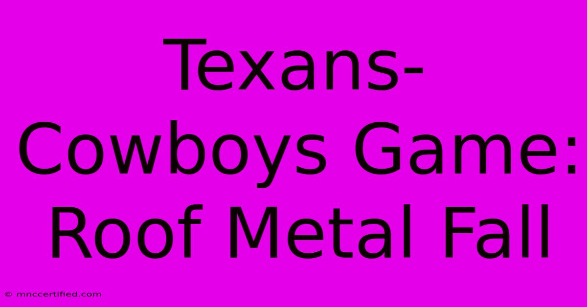 Texans-Cowboys Game: Roof Metal Fall