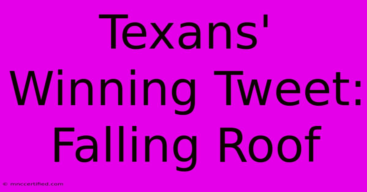 Texans' Winning Tweet: Falling Roof