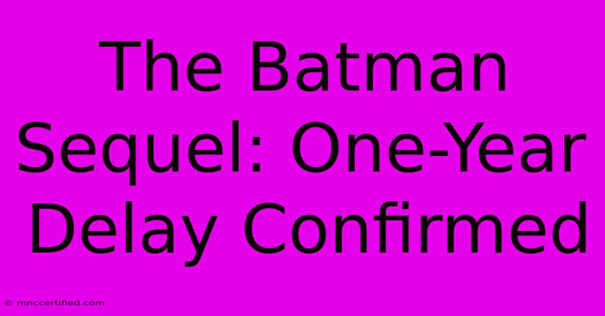 The Batman Sequel: One-Year Delay Confirmed