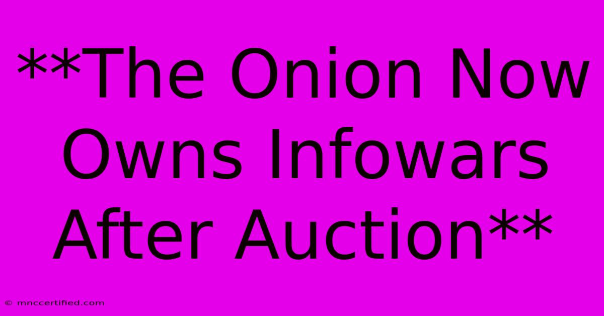 **The Onion Now Owns Infowars After Auction**