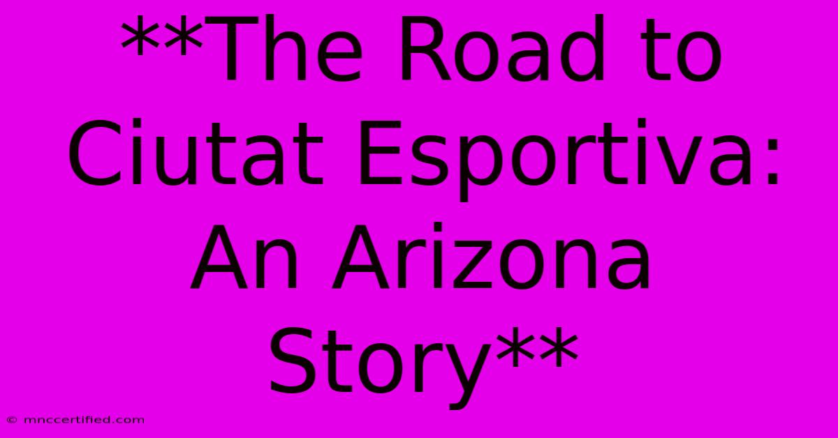 **The Road To Ciutat Esportiva: An Arizona Story**