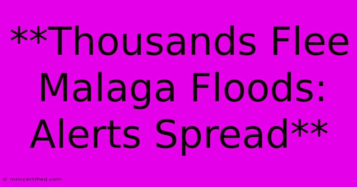 **Thousands Flee Malaga Floods: Alerts Spread**