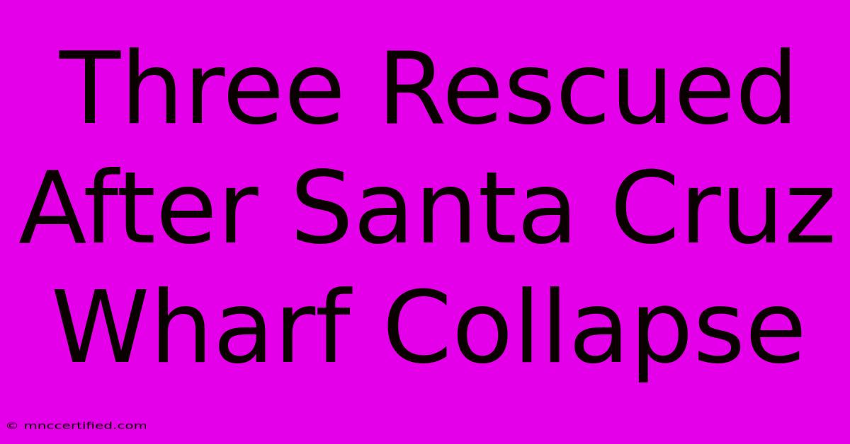 Three Rescued After Santa Cruz Wharf Collapse