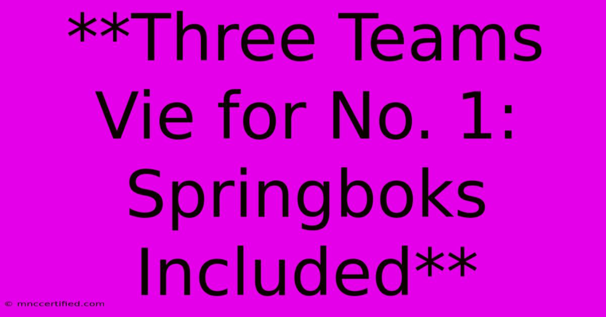 **Three Teams Vie For No. 1: Springboks Included**