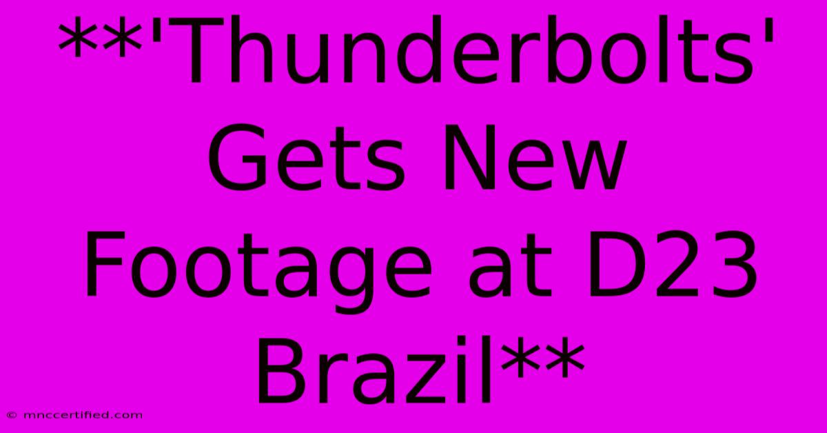 **'Thunderbolts' Gets New Footage At D23 Brazil** 