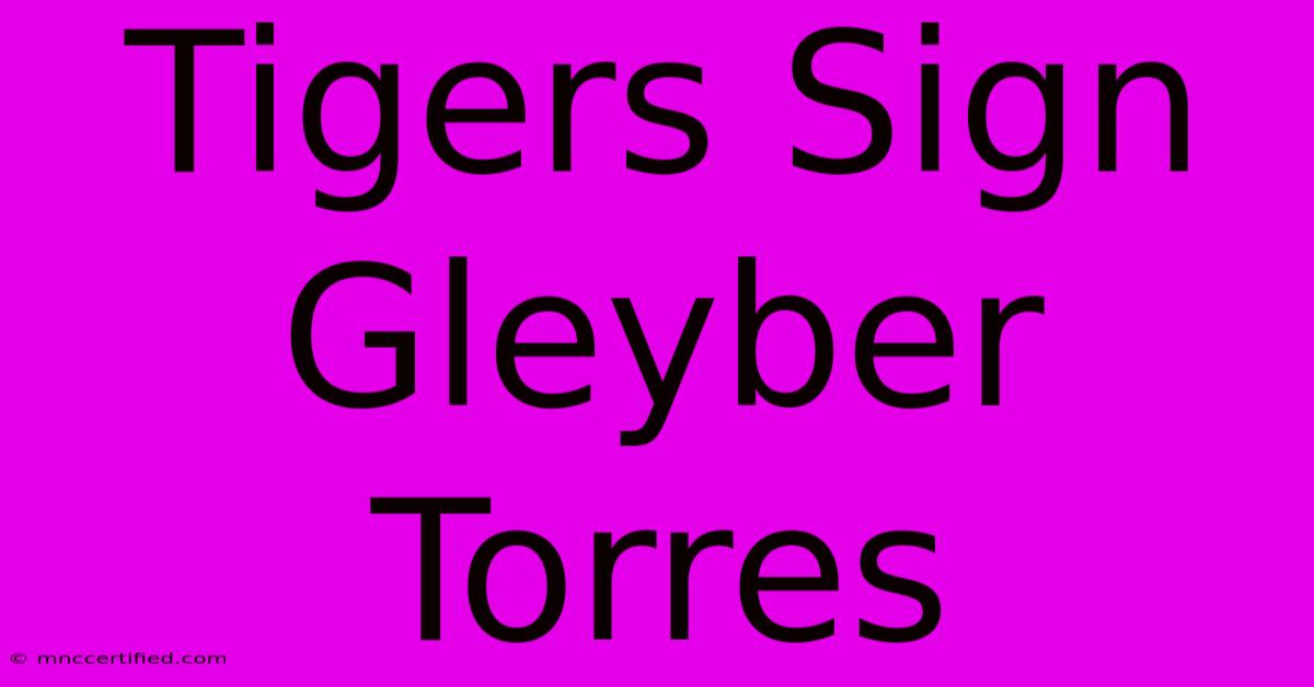 Tigers Sign Gleyber Torres