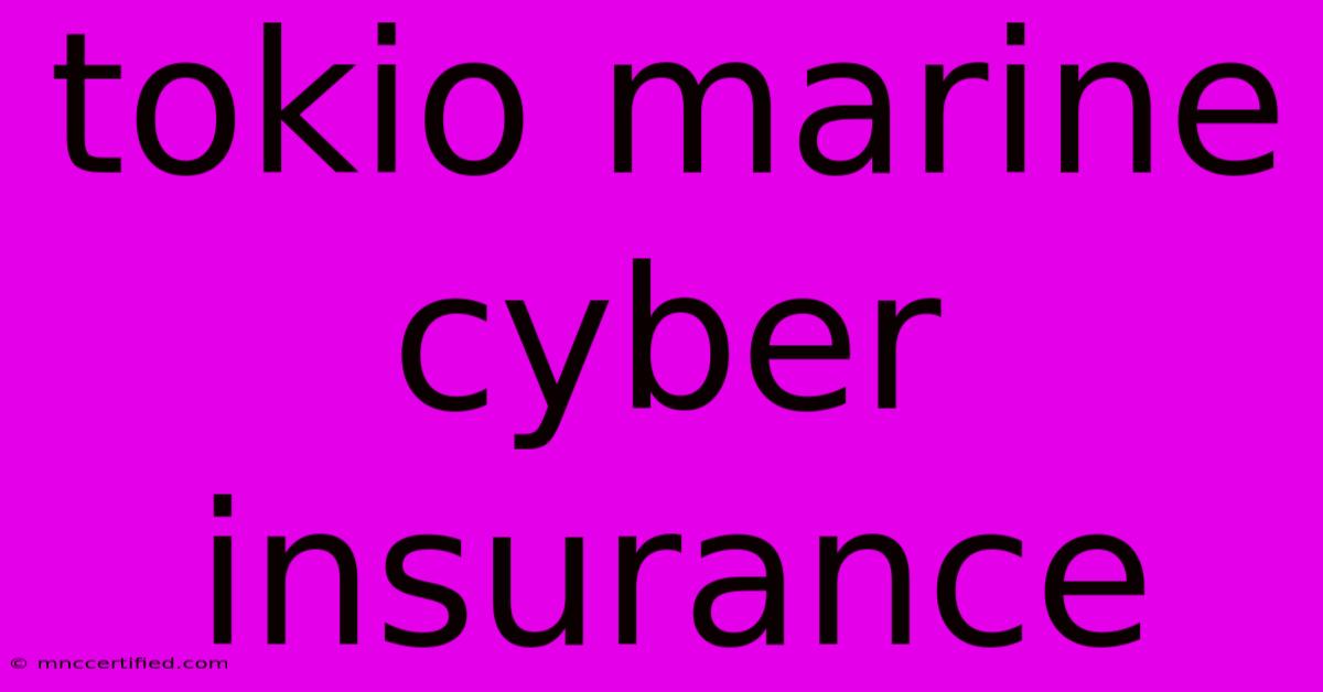 Tokio Marine Cyber Insurance