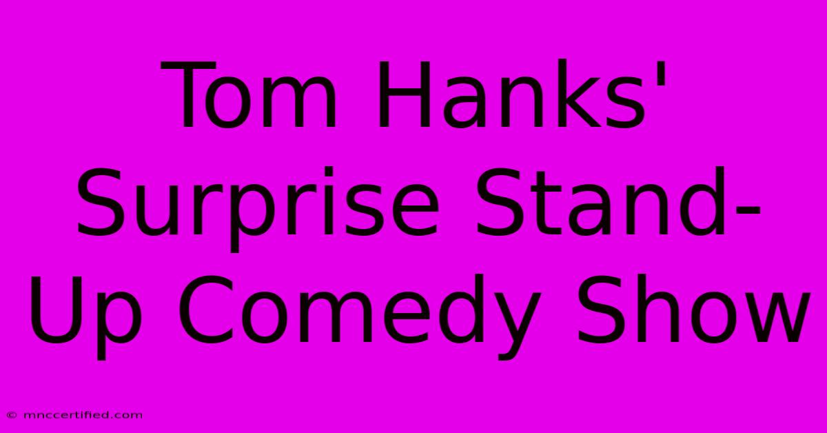 Tom Hanks' Surprise Stand-Up Comedy Show 