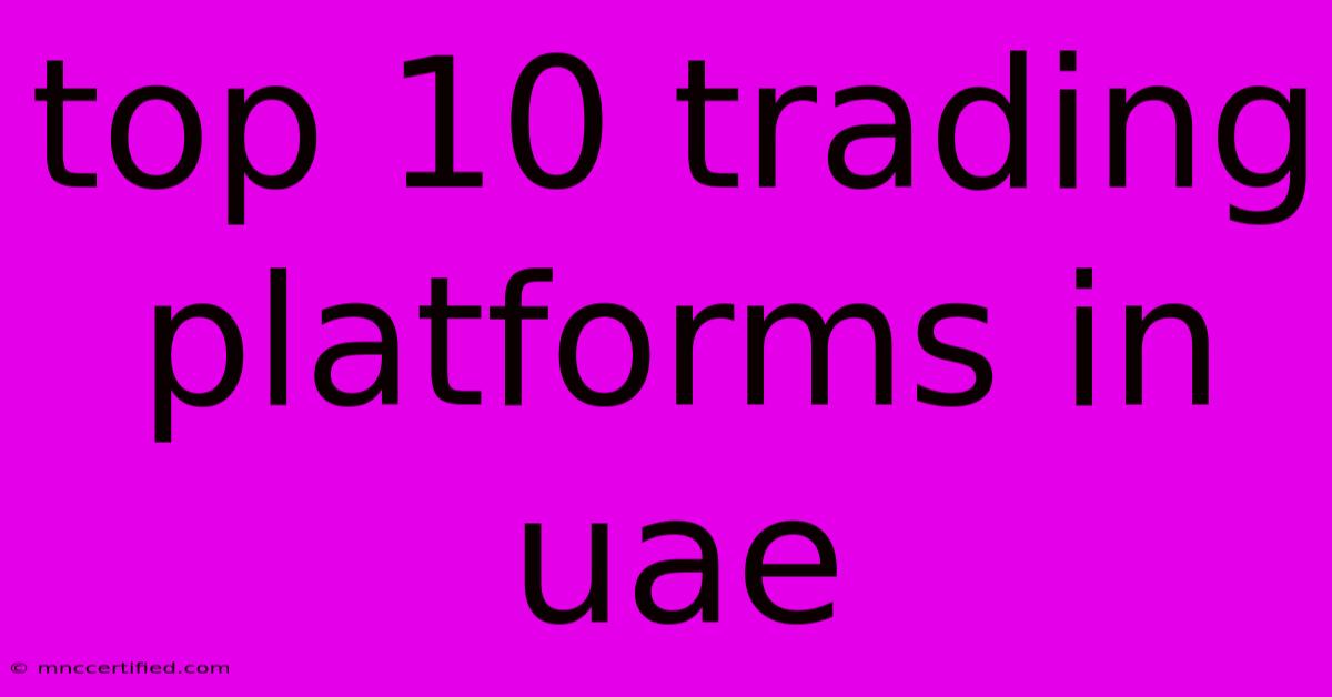 Top 10 Trading Platforms In Uae