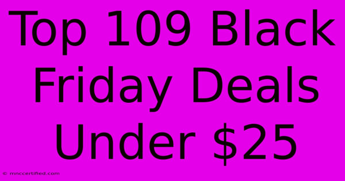 Top 109 Black Friday Deals Under $25