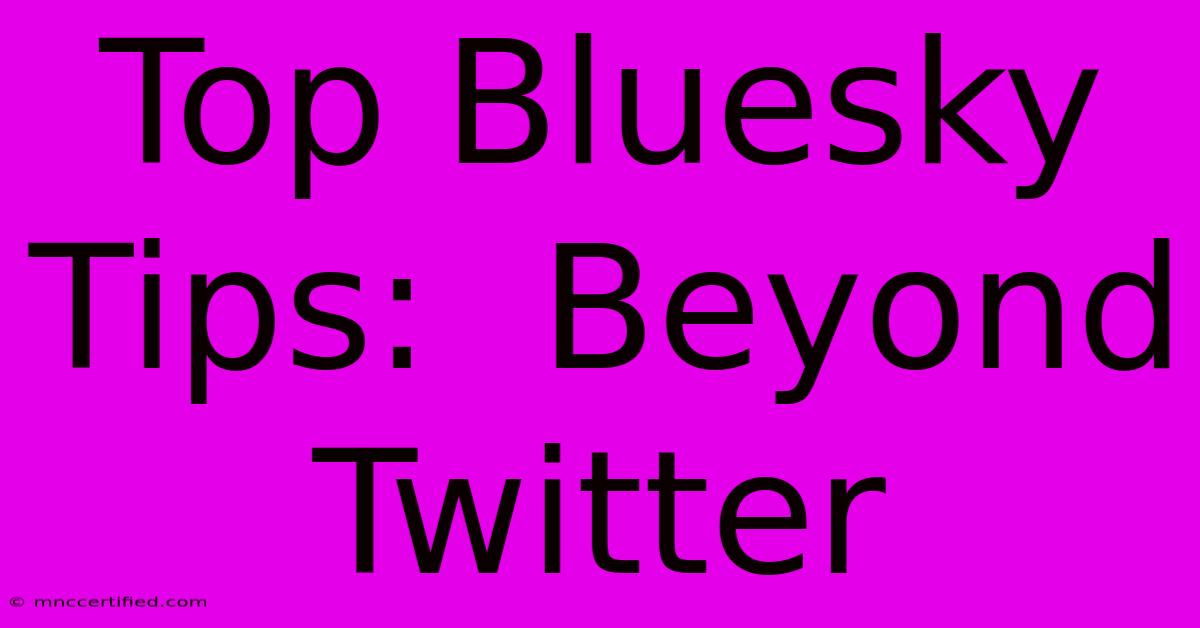 Top Bluesky Tips:  Beyond Twitter 