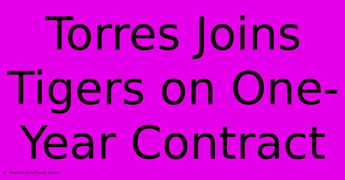 Torres Joins Tigers On One-Year Contract