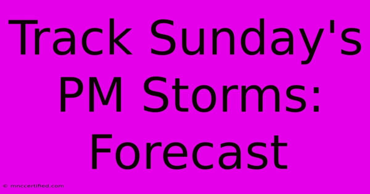 Track Sunday's PM Storms: Forecast