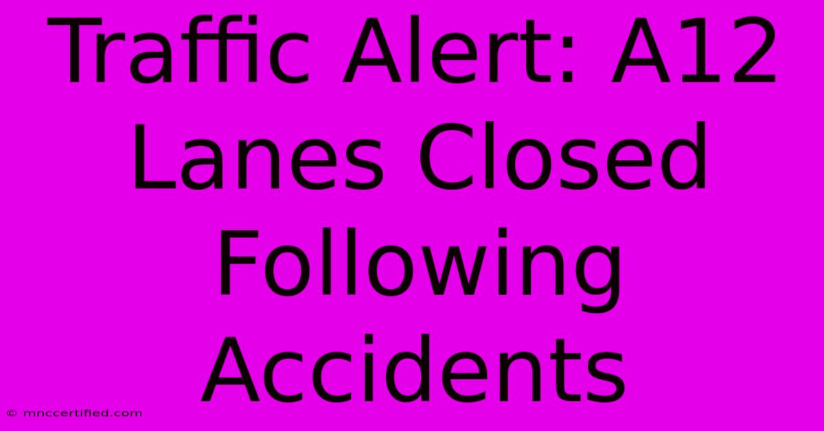 Traffic Alert: A12 Lanes Closed Following Accidents