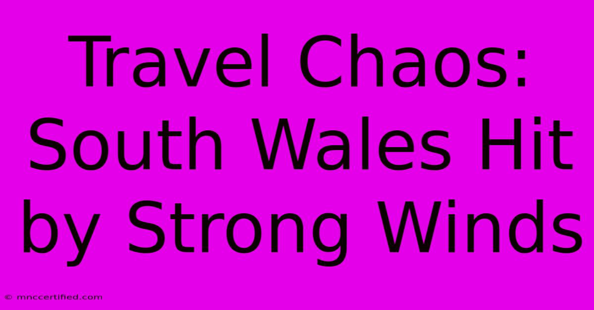 Travel Chaos: South Wales Hit By Strong Winds