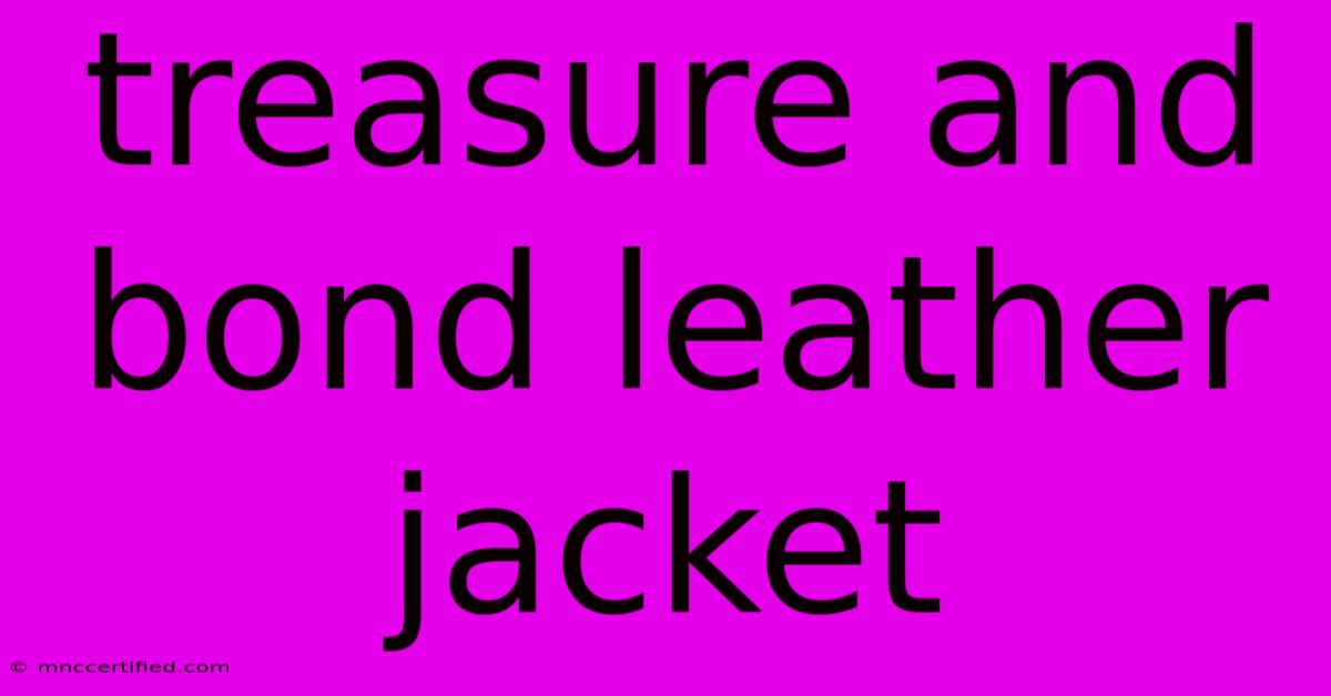 Treasure And Bond Leather Jacket