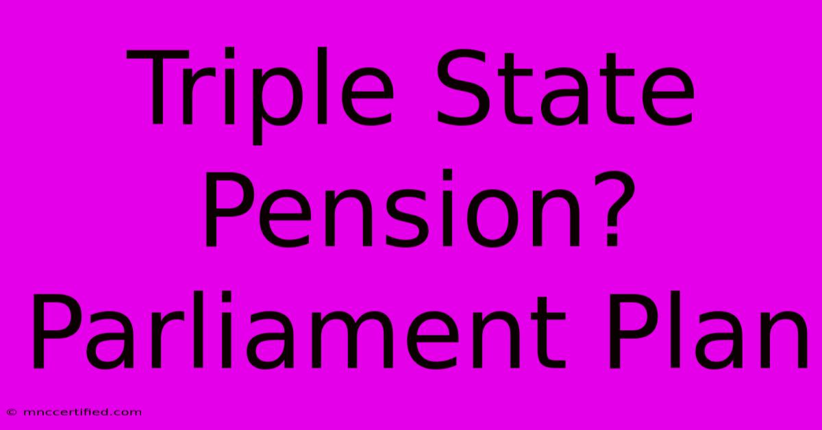 Triple State Pension? Parliament Plan